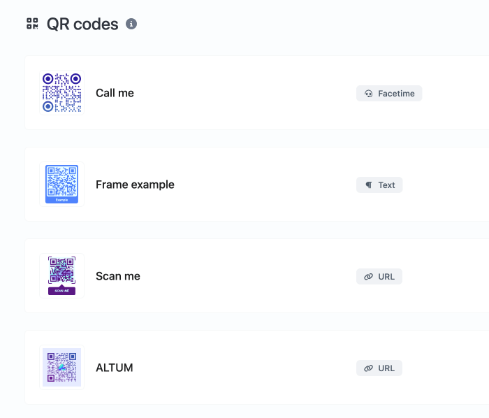 Uygulama QR kod sistemi sayfasının ekran görüntüsü